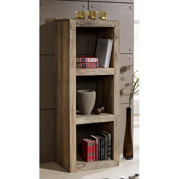 Massivmoebel24 Nature 132Cm H x 48Cm W Solid Wood Cube Bookcase Wayfair.co.uk